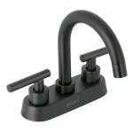 MEZC TUBIG LAVABO MAN PALANCA TIPO BAR NEGRA