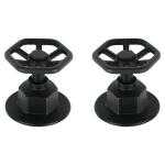 MANERAL REGADERA TUBIG REDONDO NEGRO JGO