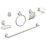 ACCESORIOS BAÑO SATIN METALICO 6 PZAS AQUA